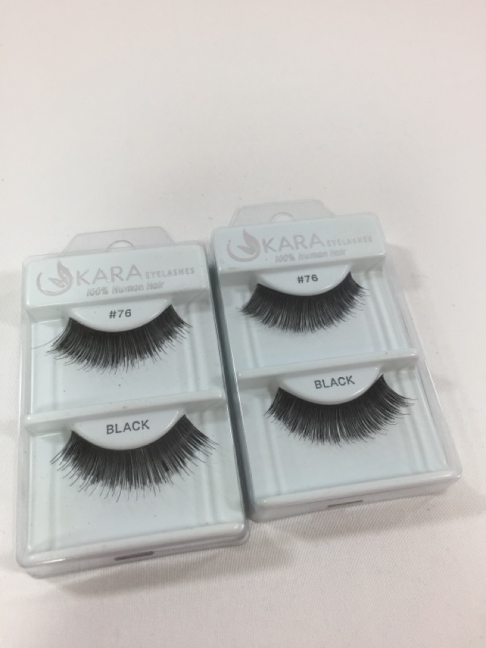 KARA #76 Black False Eyelashes - 2 Pair
